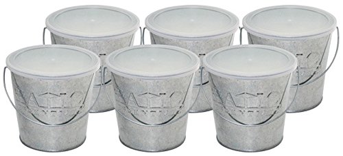 Citronella Candle Galvanized Bucket 17 oz eachPack of 6