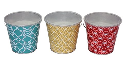 Citronella Candle Geo Pattern Bucket 18 oz each3 Pack