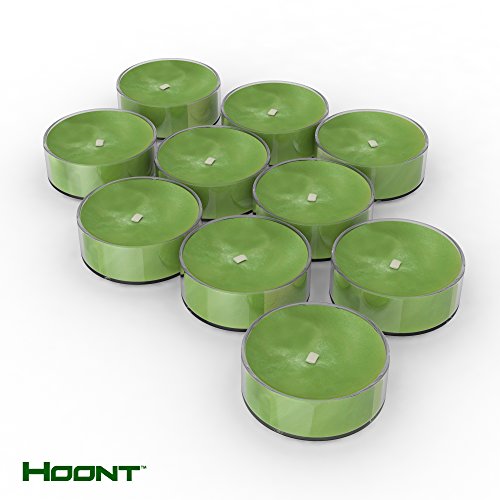 Hoont Citronella Mosquito Repellent Tea light Candles - 10 Pack - Pleasant Lemon Aroma Natural Mosquito Repellent - Highly Concentrated Formula and Extremely Effective