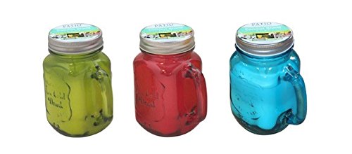 Mason Jar wPrint Citronella Candle 10 oz each3 Pack