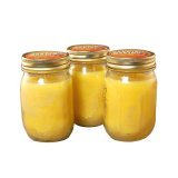 Pack of 3 Skeeter Beater Yellow Outdoor Patio Garden Citronella Candles in Mason Jars