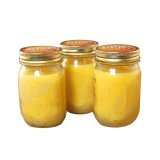 Pack of 3 Skeeter Beater Yellow Outdoor Patio Garden Citronella Candles in Mason Jars