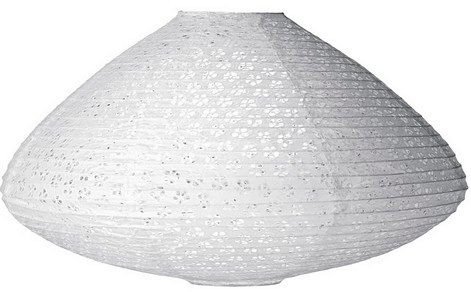 Luna Bazaar Eyelet Paper Lantern Clip-On Lamp Shade 18-Inch Tabla-Shaped White - Hanging Paper Decorations - For Home Decor Parties and Weddings