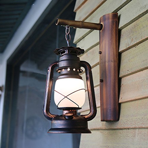 Creative Chinese Retro Wall Lamp Kerosene Lantern Restaurant Balcony Bedroom Staircase Bamboo Wall Lamps