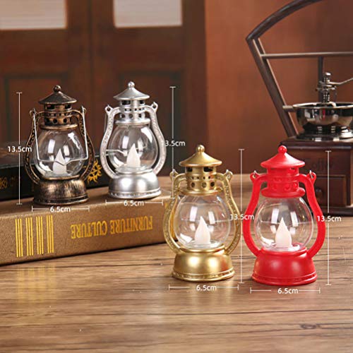 Mobestech LED Kerosene LanternVintage Candle Lantern Halloween Table Lantern for Party Halloween Decor 1Pcs Random Style