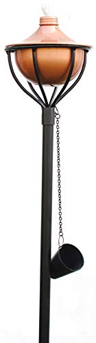 Dusq All-In-One Citronella Garden Torch Modern Copper Finish