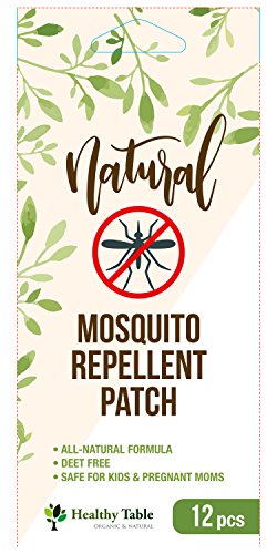 Healthy Table Mosquito Repellent Sticker DEET Free with Citronella and Lemon Extract - Natural Protection from Summer Bugs - Kid-Friendly