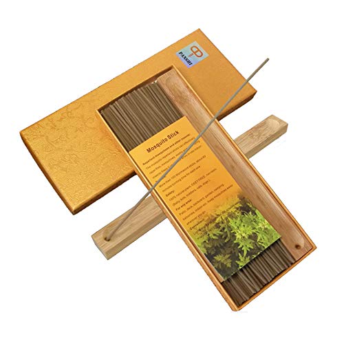 Panshi Mosquito Repellent Sticks with Holder All Natural Plant Insect（Citronella and Lemongrass） Bugs Incense for BBQ Indoor Outdoor Garden 120PCS