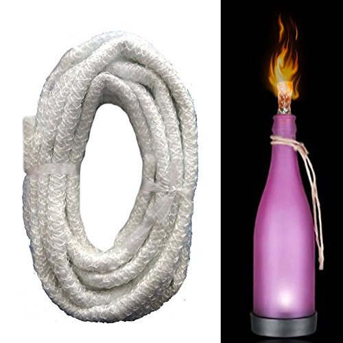 Ying Lan Fiberglass Tiki Torch Wick 12&quot Diameter - Bulk Tiki Wick For Wine Bottle Tiki Torches Patio Lighting