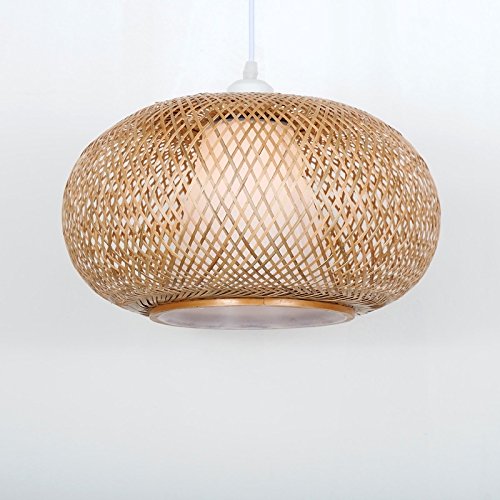 Chinese Pastoral Bamboo Lantern Chandelier Size  Diameter40cm