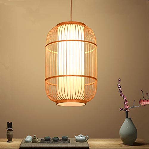 Chinese Wind lampshade Chinese Handmade Winter Melon Type Lampshade Chandelier Restaurant Teahouse Farmhouse Hotel Bamboo Lantern Lantern Color  Photo Color Size  M