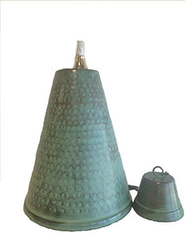 Hawaiian Cone Tabletop Tiki Torch Landscape Torch Oil Lamp Tabletop Lantern Hammered Patina