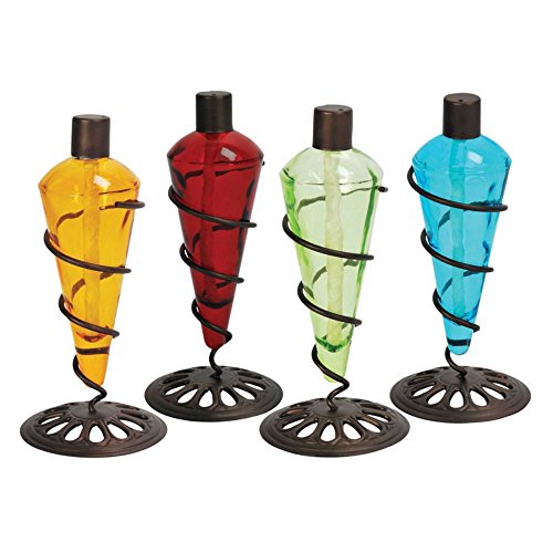Psw Torches 11 In Assorted Color Tabletop Tiki Torch - 4 Pack