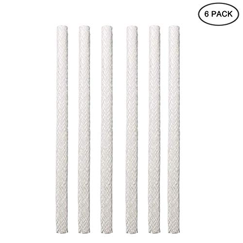 EVERMARKET INC Long Life Fiberglass Replacement Wicks for Oil Lamps and Candles Wine Bottle Wicks for Tiki Torch 05 by 10 6 Pack