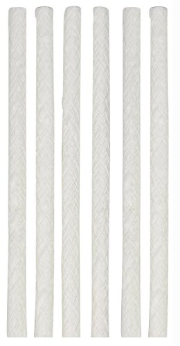 Jekayla 38 x 8 6 Pack White Fiberglass Replacement Tiki Torch Wicks for Oil Lamps and Candles Wine Bottle Wicks