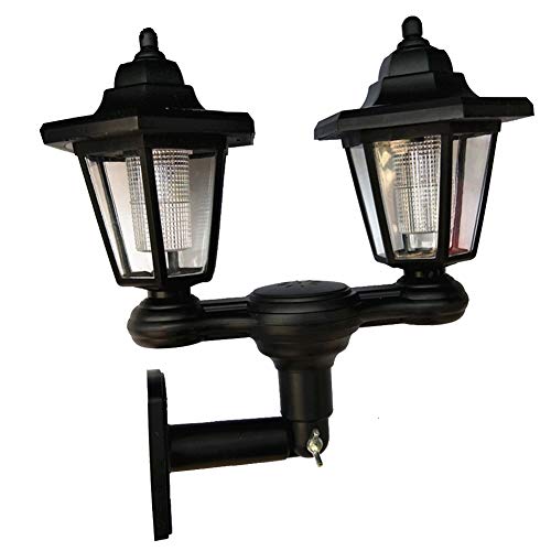 Solar Lamp Post LightPole Stake or Wall Mount Dual Solar Garden Torch Light Lamp Solar Powered Vintage Street Lights for LawnPathway Driveway