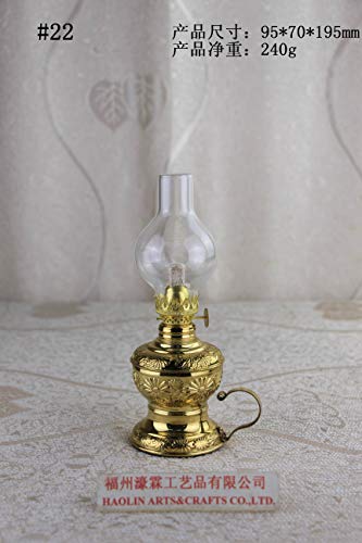 Antique Brass-Glass Oil Lamp Lighting Lamp Lantern Paraffin Lamp Collection 22