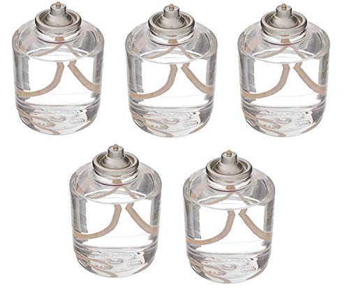 Dlight Online HD-50 Liquid Wax Fuel Cell 50 Hour Disposable Clear Plastic Fuel Cells Liquid Paraffin Candle Lamps - Emergency and Survival Candle - Set of 48
