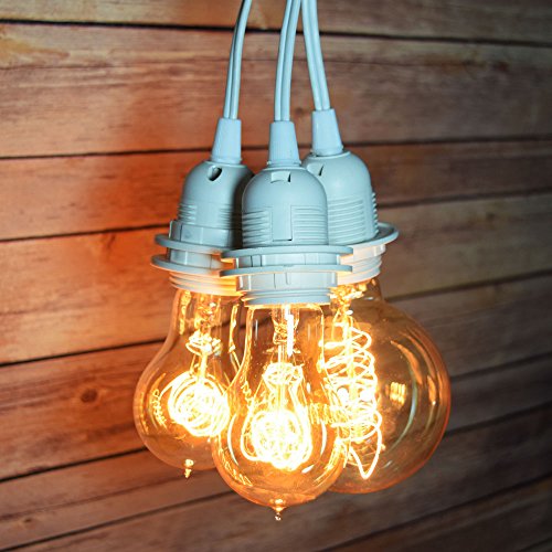 Fantado Triple Socket White Pendant Light Lamp Cord For Lanterns 19 Ft Ul Listed By Paperlanternstore