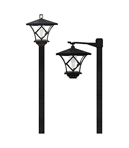 Lightahead Solar Lampost Stake Light Warm White Solar Lantern Lamp Post Outdoor Garden Lamp