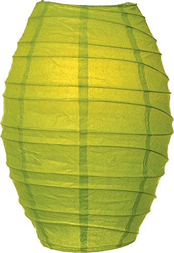 Luna Bazaar Cocoon Premium Paper Lantern Clip-On Lamp Shade 10-Inch Chartreuse Green - For Home Decor Parties and Weddings