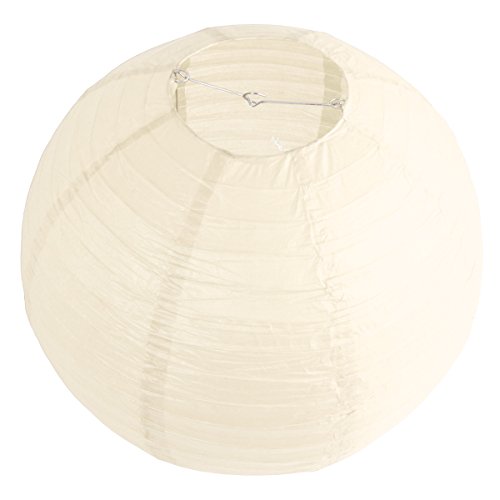 Paper Lantern - SODIALR1 x Chinese Japanese Paper Lantern Lampshade for Party Wedding 40cm16 Creamy-white