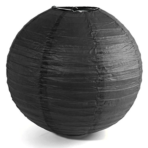 Paper Lantern - TOOGOOR1 x Chinese Japanese Paper Lantern Lampshade for Party Wedding 40cm16 Black