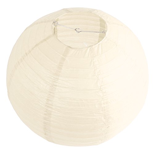 Paper Lantern - TOOGOOR1 x Chinese Japanese Paper Lantern Lampshade for Party Wedding 40cm16 Creamy-white