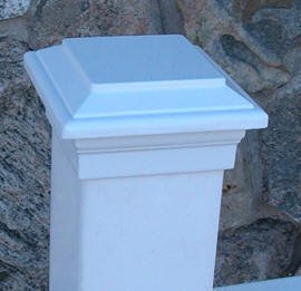 Titan Post Cap to match Aurora Deck Light 4 Vinyl Post White