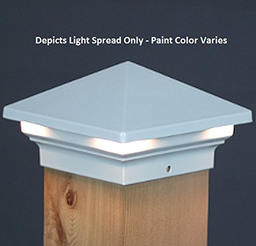 Venus LED Deck Post Light 3 12 - Black  Aurora DLX6058 