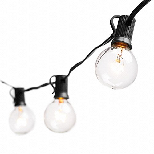 Globe String Lights With G40 Bulbs 25ftndash Connectable Outdoor Garden Party Patio Bistro Market Cafe Hanging