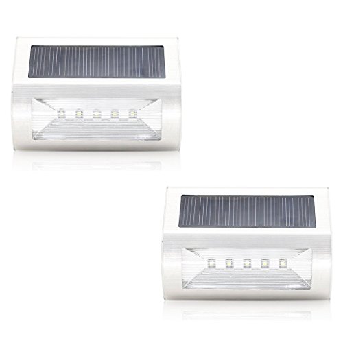 upgradedithird Solar Step Lights 5 Led Solar Powered Stair Light Outdoor Lighting For Steps Paths Patio Decks