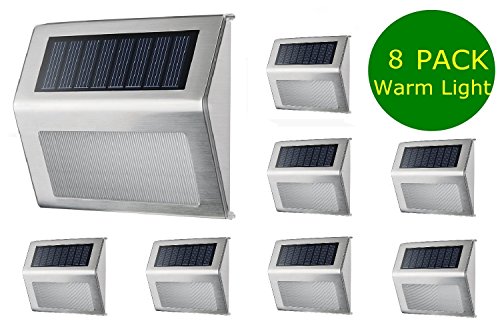 Warm White Solar Light Simpra Outdoor Stainless Steel Led Solar Step Light Illuminates Stairs Deck Patio