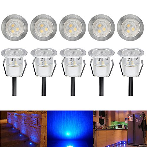 Fvtled 10pcs Low Voltage Led Deck Light Kit Waterproof Outdoor Yard Patio Stair Pathway Landscape Lights Garden