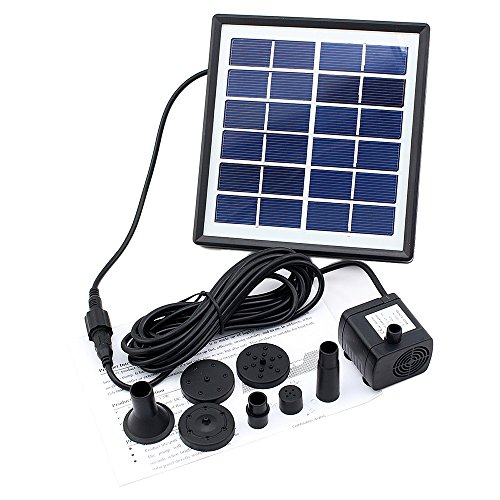 IWISHLIGHT Solar Powered Garden Water Fountain Pond PUMP 15W