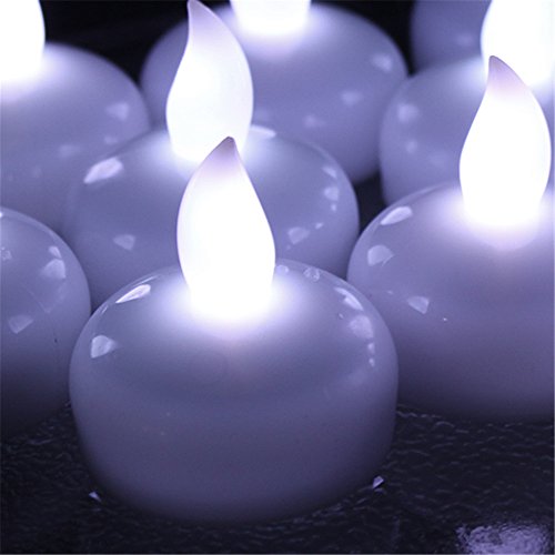 Flameless Led Candles&65292agptek 12-piece Flameless Waterproof Floating Tealight - Cool White