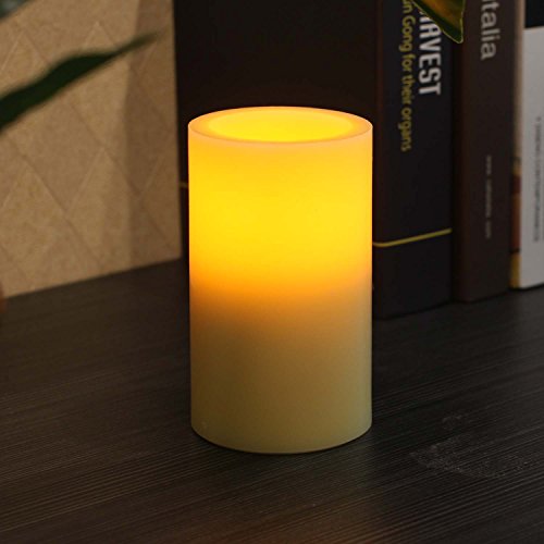 Flameless Candles With Timer Pillar 3 x 5 Ivory