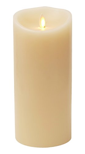 Luminara Flameless Candle Vanilla Scented Moving Flame Candle with Timer 9 Ivory