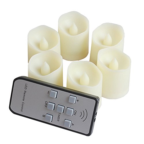 Battery Operated 200+ Hours Led Timer Tealight Candles With Remote Control Amber Yellow Flame Votive Prayer Flickering