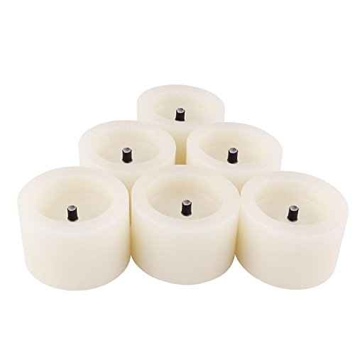 Powstro Flameless Led Light Candles, 6 Pcs Flickering Flameless Timing Led Wax Candle Light Smokeless Fake Candles