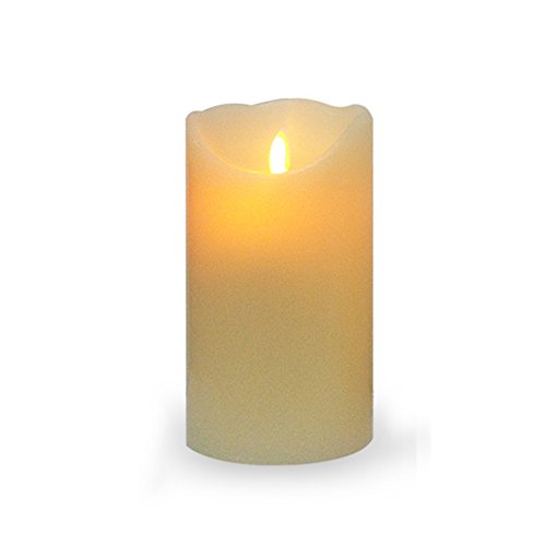 Brightsky 6in Led Ivory Real Wax Candles Flickering Flameless With Remote Control Timer Warm White 3 Aaa Battery