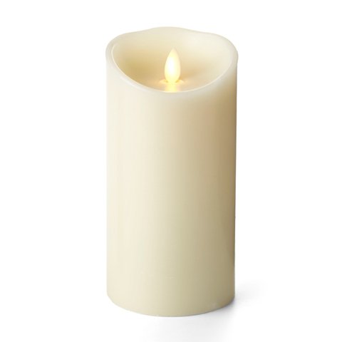 Luminara Flameless Candle - Vanilla Scented Ivory Wax Pillar - 7 In