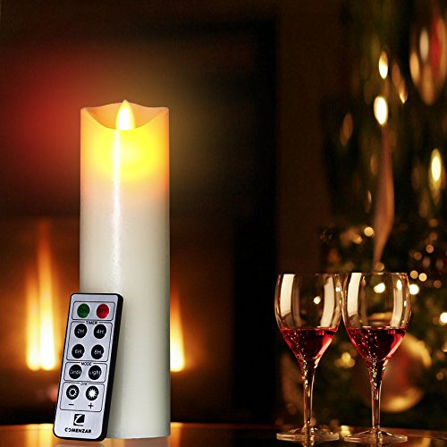 Flameless Candles- Flickering Flameless Candles LED Candles 6 Battery Candles Real Wax Pillar with10-key Remote Control Timer Candle Flameless - 2468 Hours Timer comenzar