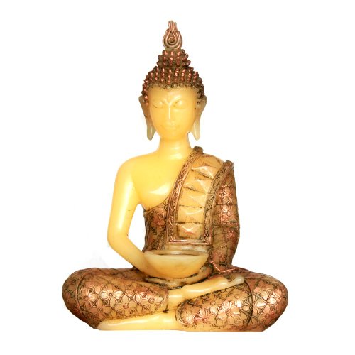 DFL Buddha Meditating Peace Harmony Flameless Led Wax Candle With TimerReligious Decor