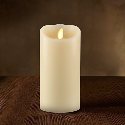 Flameless Real Wax Moving Wick Led Candle  For Home Party Halloween Wedding Decor With Timer Control Vanilla