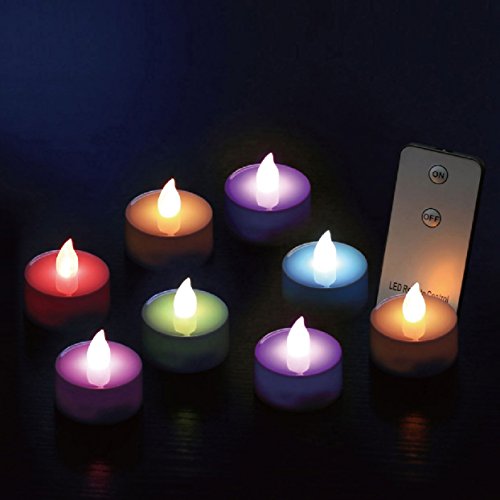 10 Piece Set Flickering Flameless Led Tea Light Candles Battery Operated Remote Controlled Accent Lighting For