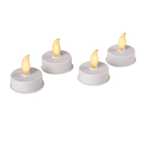 Enjoy Lighting 371743 Yellow Flickering Battery Operated Tea Lights 4 Pack