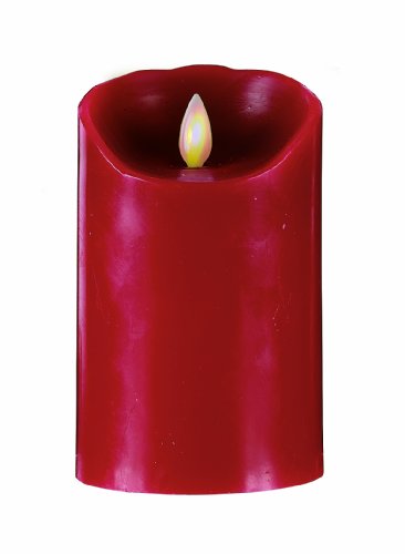 Boston Warehouse Mystique Flameless Candle 5-inch Red
