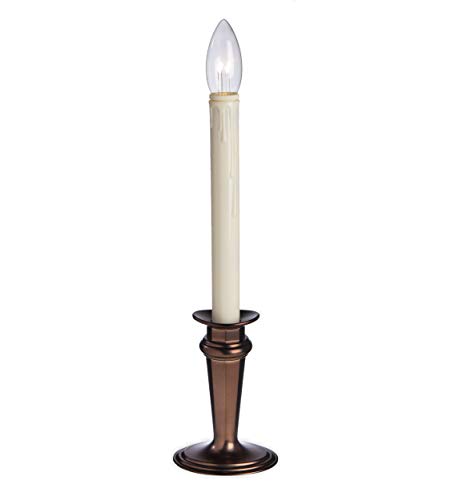 Plow Hearth Battery-Operated Traditional Adjustable Window Candle Bronze