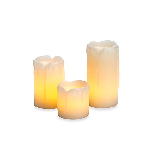 Candle ImpressionsÂ 3-Pack Flameless Mini Melted Drip Wax Candles